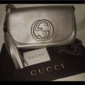 Gucci Soho Chain Crossbody Bag - Metallic Bronze